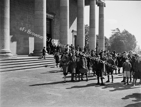 PEOPLE LEAVING CATHEDRAL